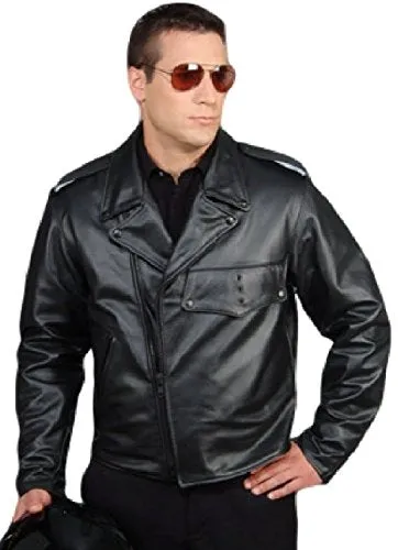 REED Men's Police Leather Motorcycle Patrol Officers Uniform Jacket Made in USA