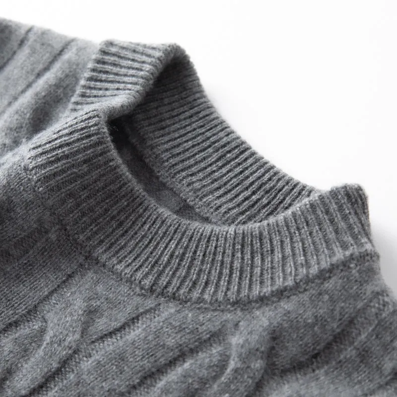 Rich Cable-Knit Merino Sweater