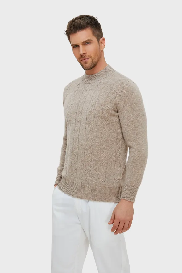 Rich Cable-Knit Merino Sweater