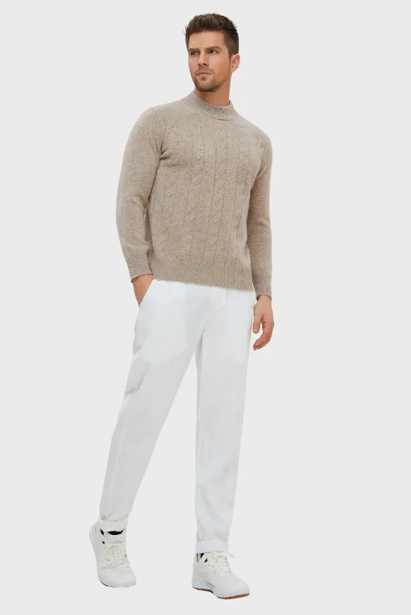 Rich Cable-Knit Merino Sweater