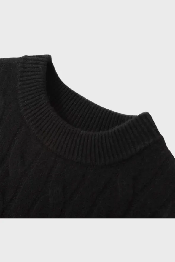 Rich Cable-Knit Merino Sweater