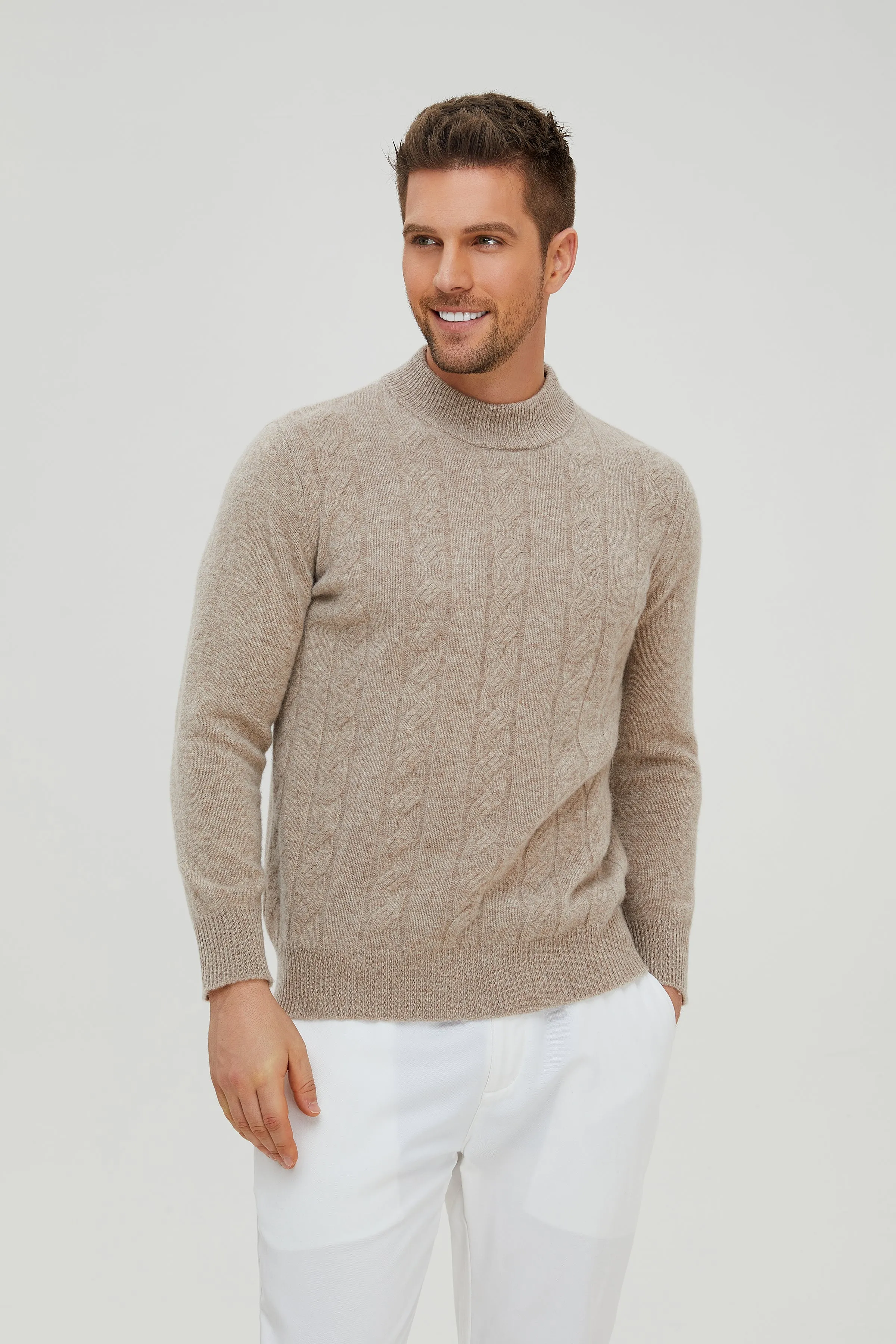 Rich Cable-Knit Merino Sweater