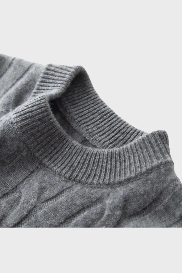 Rich Cable-Knit Merino Sweater