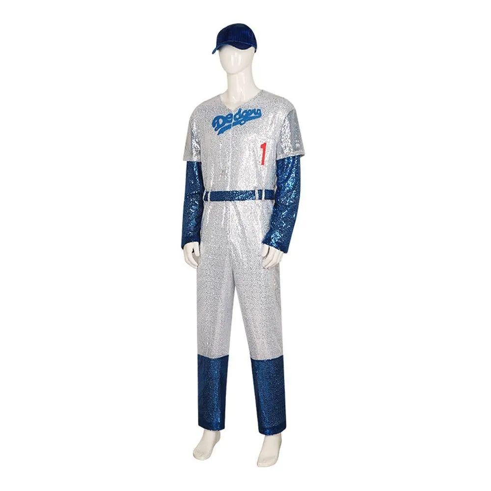 Rocketman Elton John Dodgers Baseball Uniform Halloween Carnival Suit Cosplay Costume