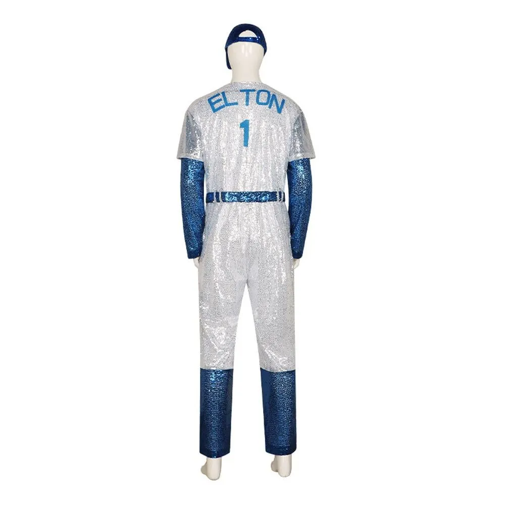 Rocketman Elton John Dodgers Baseball Uniform Halloween Carnival Suit Cosplay Costume