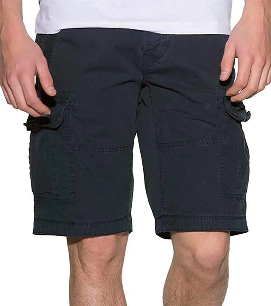 Romano nx Cotton Cargo Shorts for Men- Bermuda with Multi-Pockets & Side Zipper Pockets