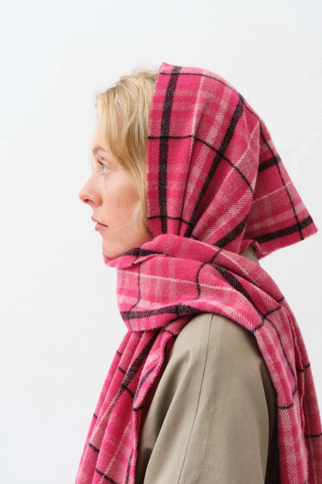 Schatter Scarf — Pink Check