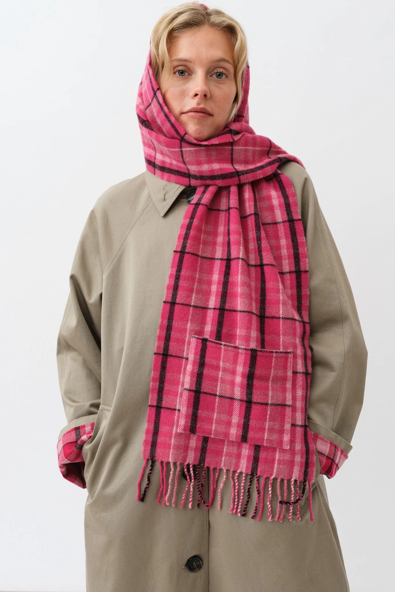 Schatter Scarf — Pink Check