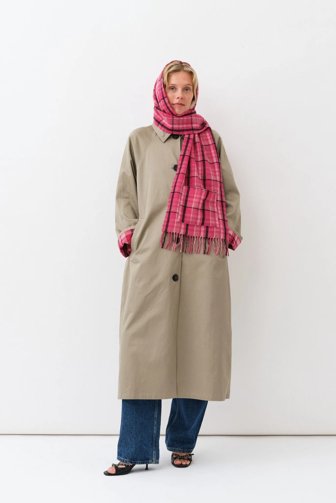 Schatter Scarf — Pink Check