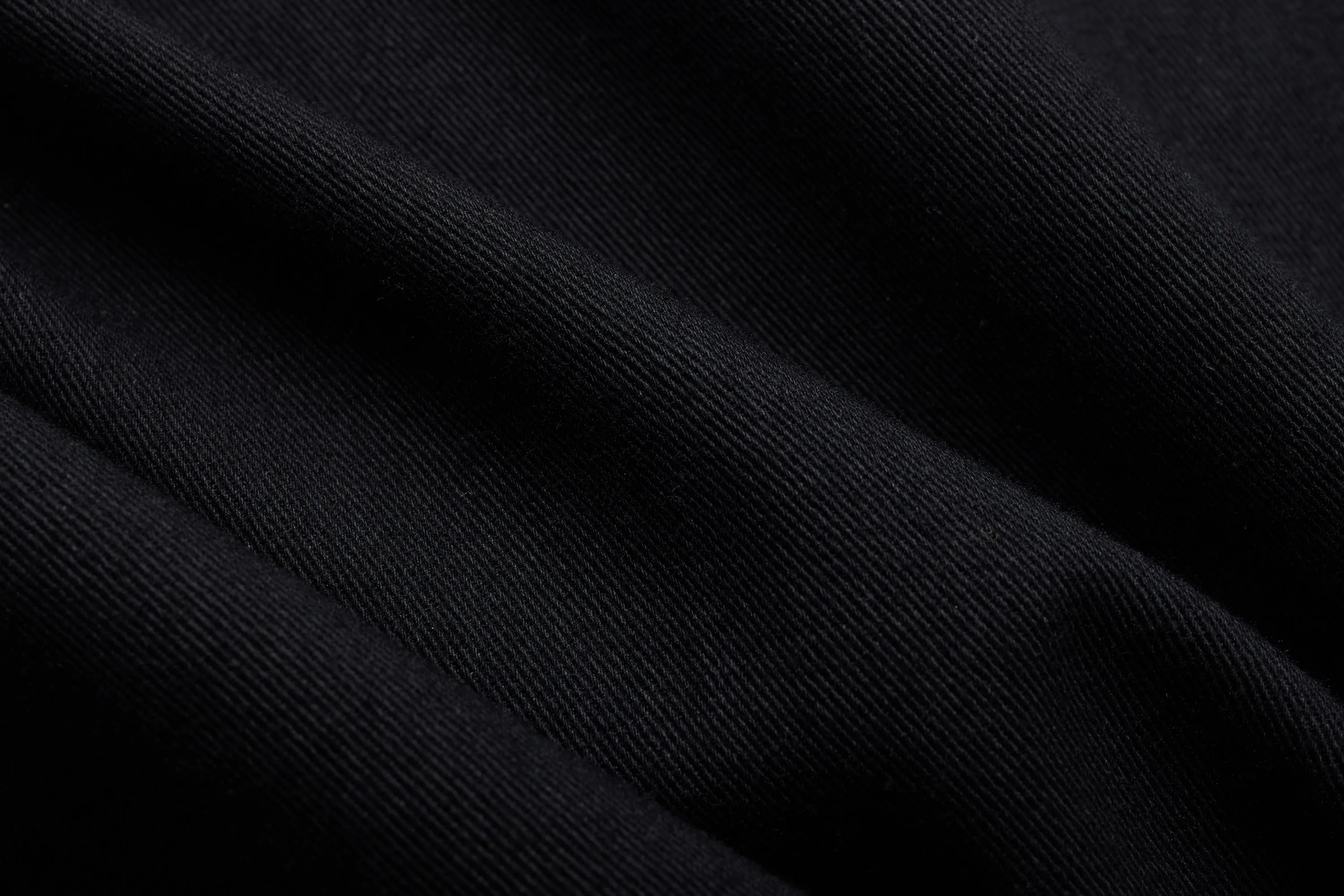 Short Sleeve Workshirt ~ Black Cotton Twill