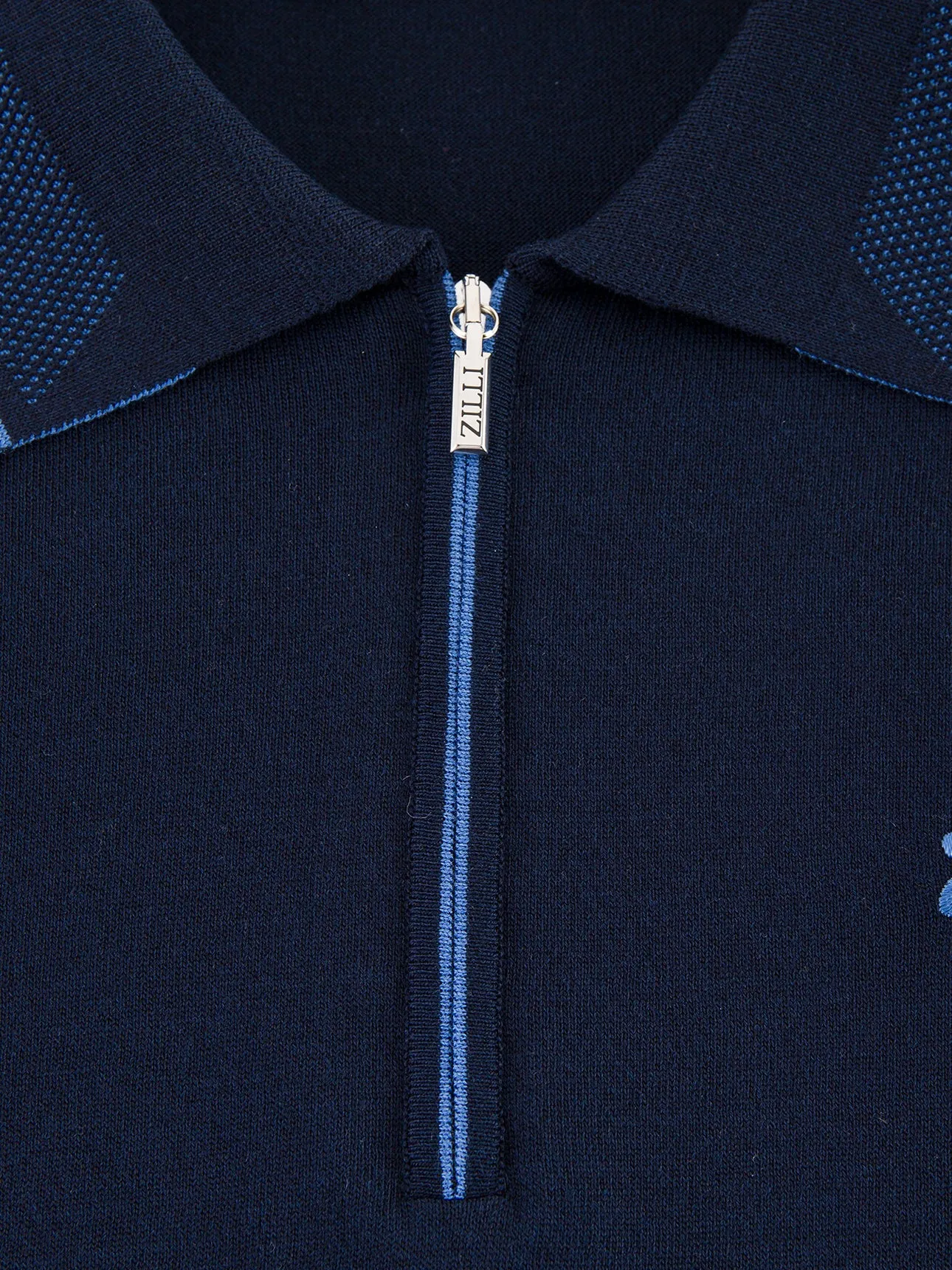 Silk and Cotton Knit Polo Shirt