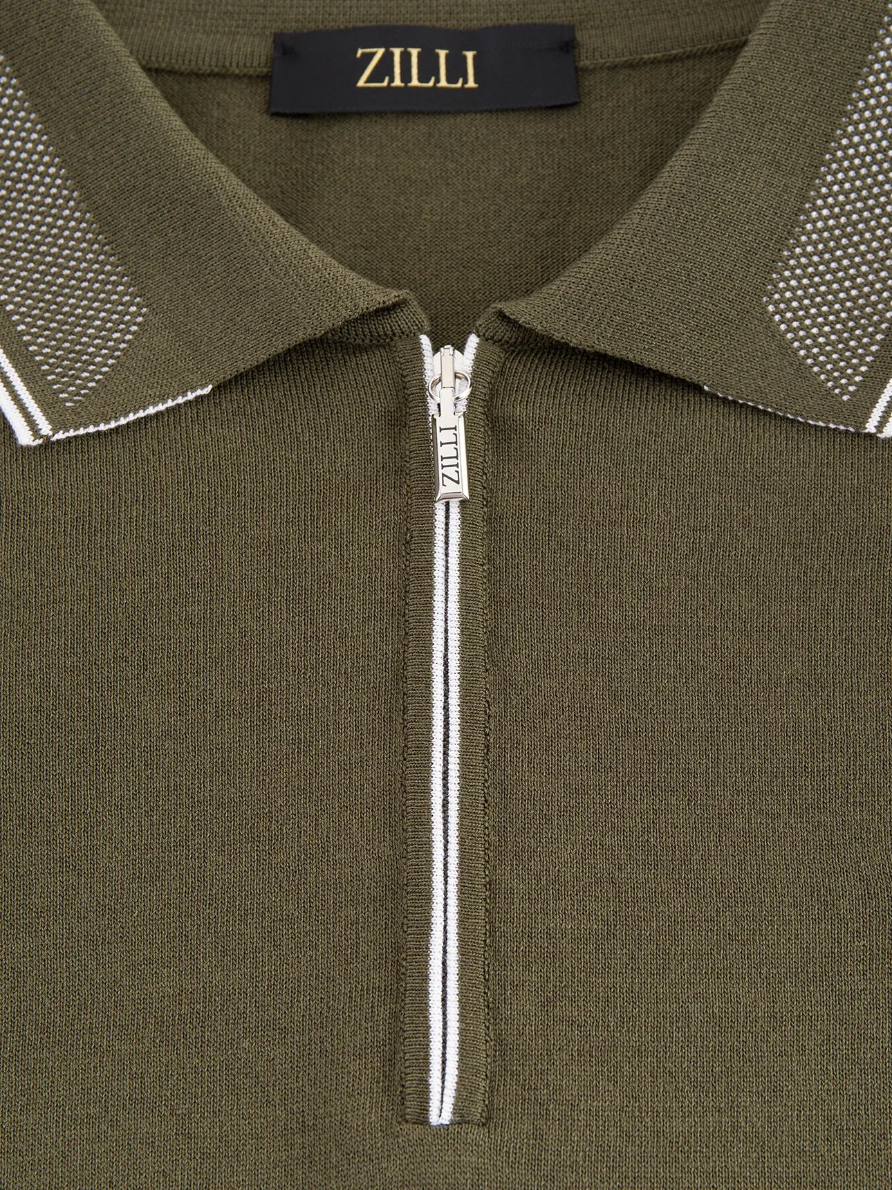 Silk and Cotton Knit Polo Shirt