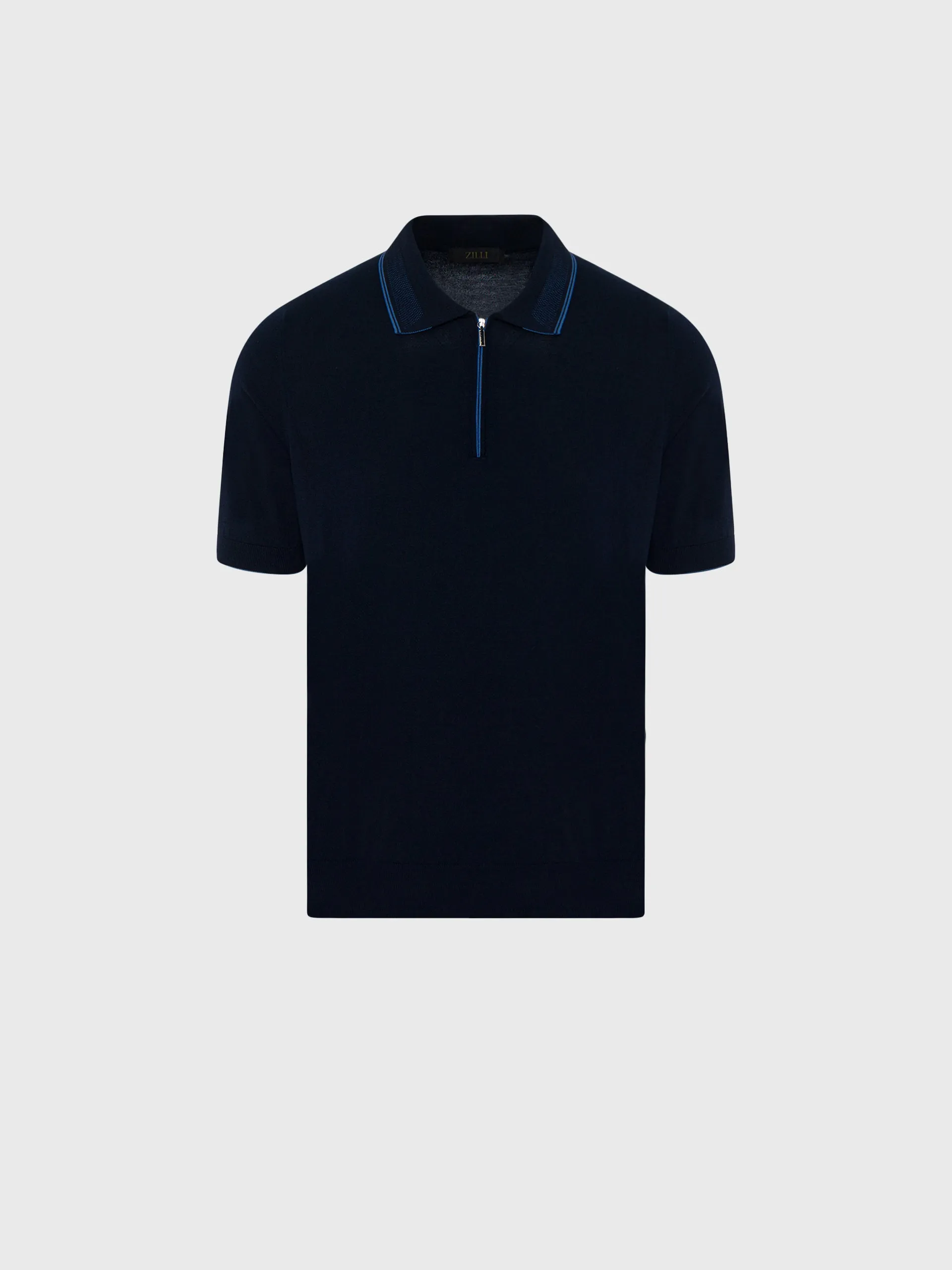 Silk and Cotton Knit Polo Shirt