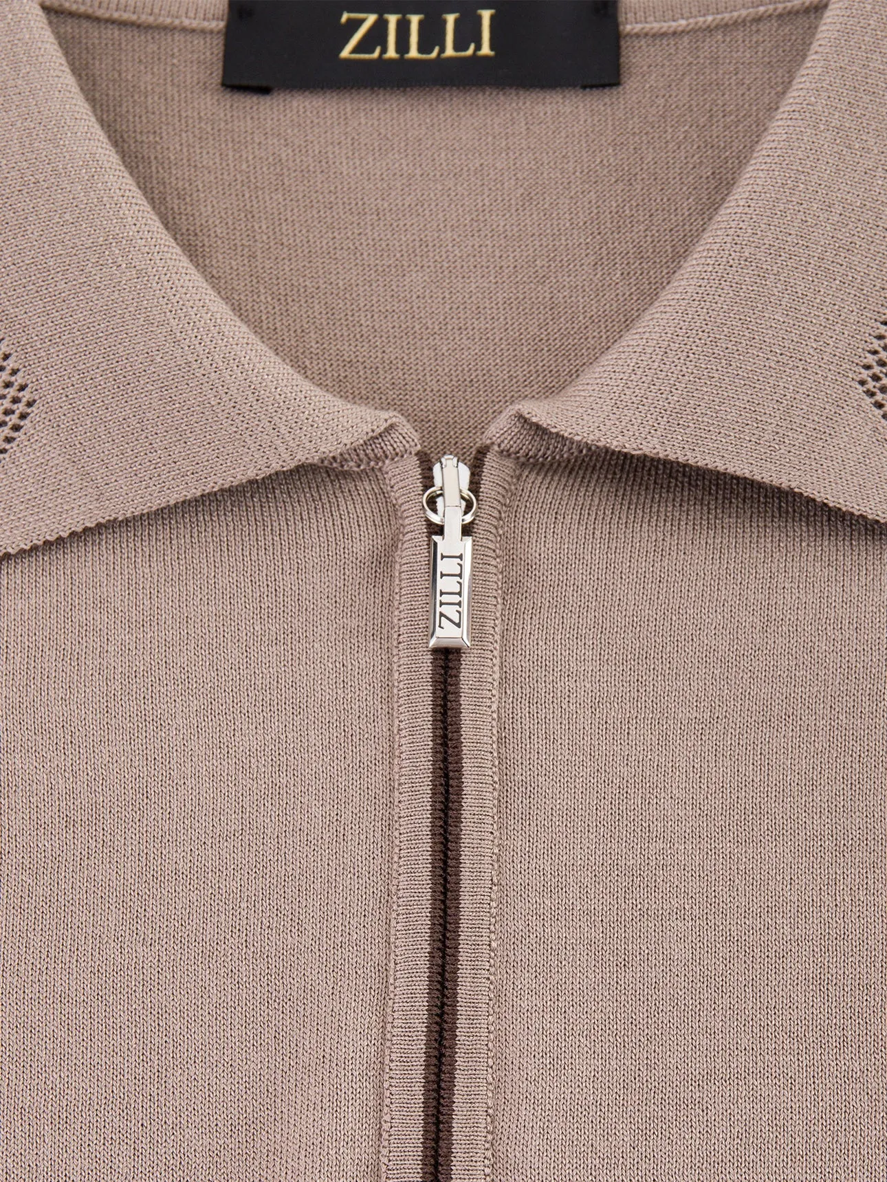 Silk and Cotton Knit Polo Shirt