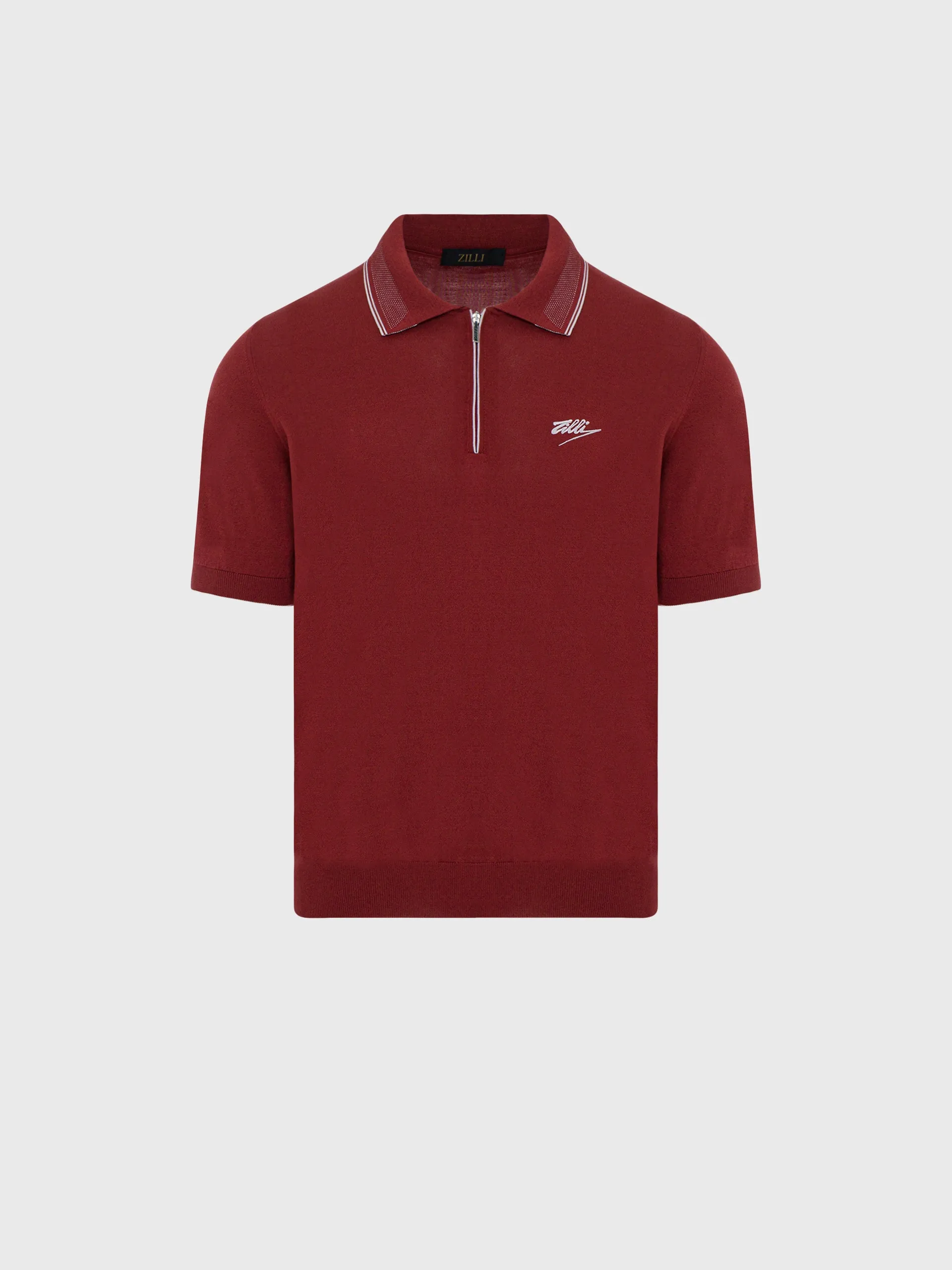 Silk and Cotton Knit Polo Shirt