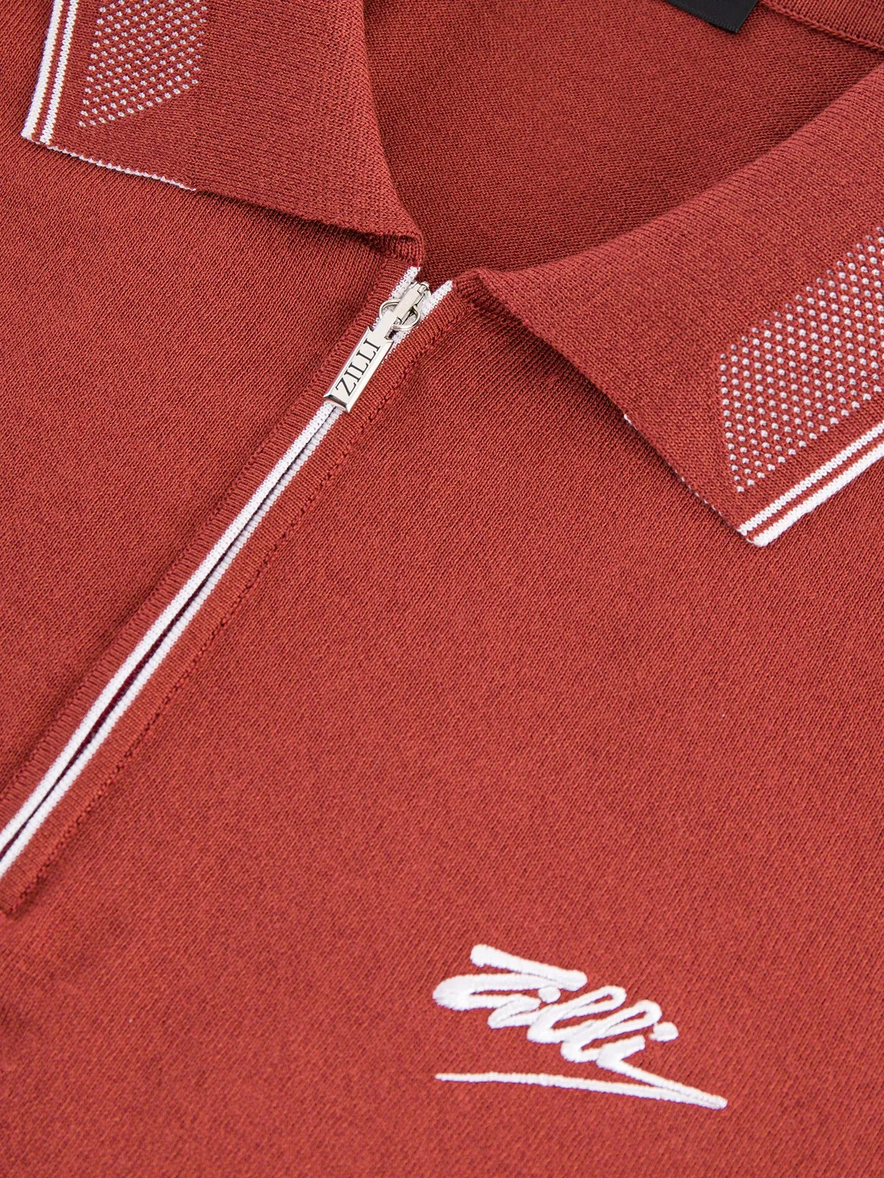 Silk and Cotton Knit Polo Shirt