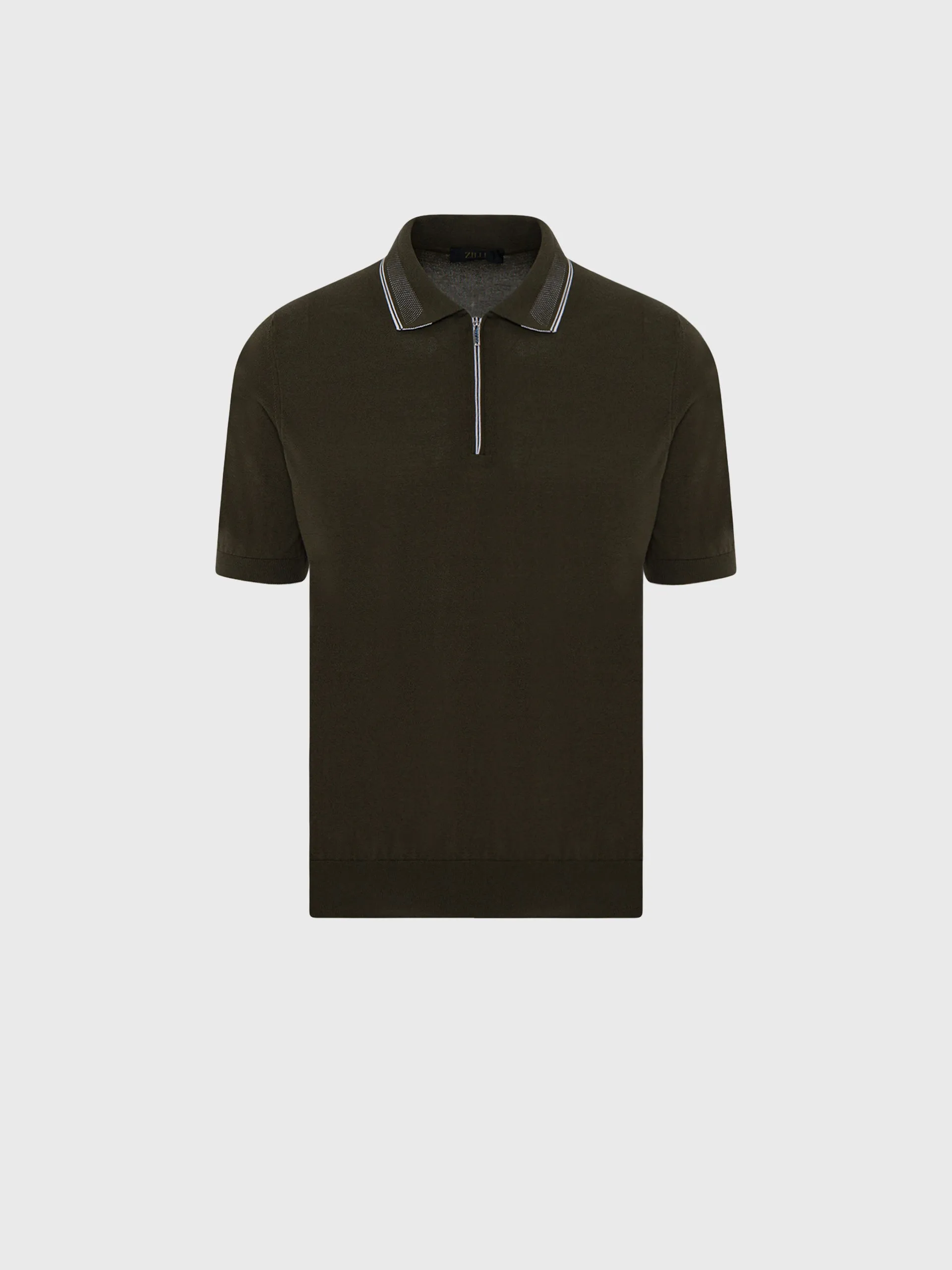 Silk and Cotton Knit Polo Shirt