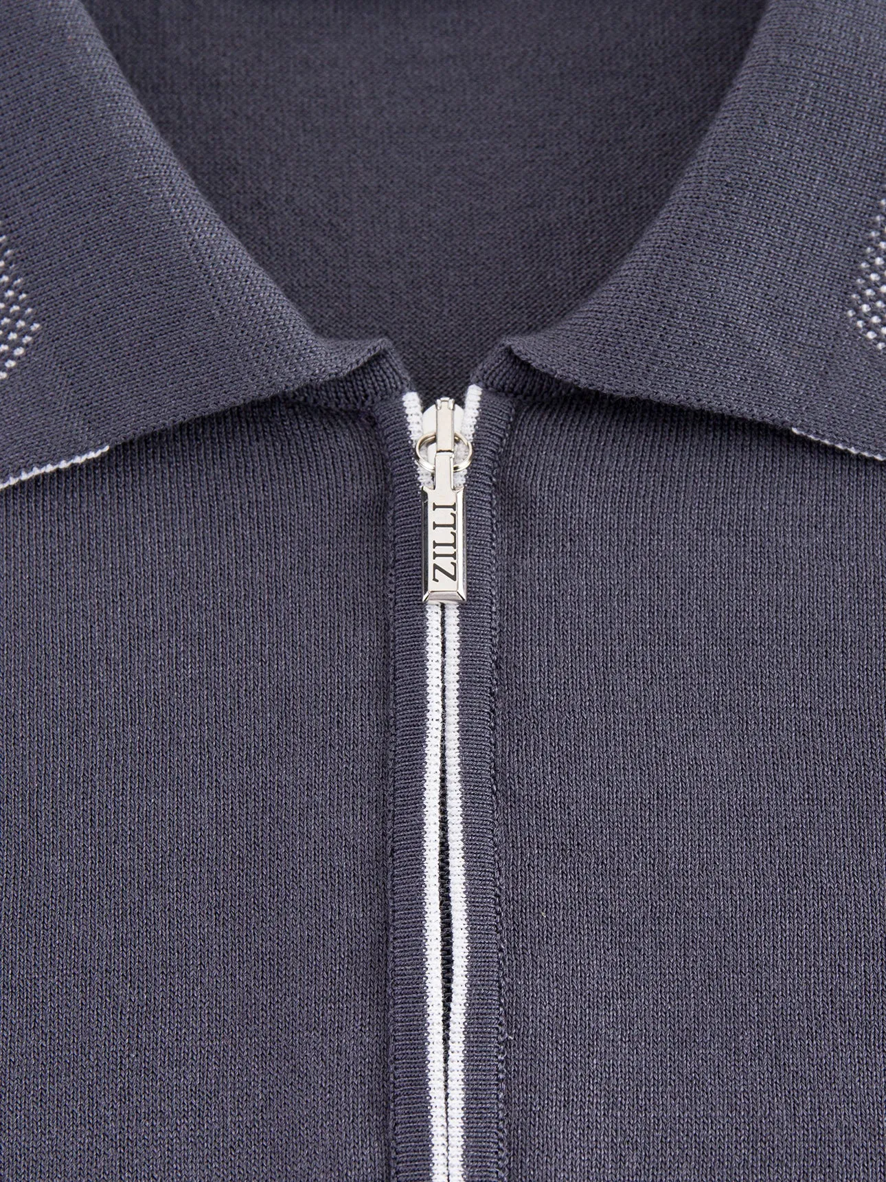 Silk and Cotton Knit Polo Shirt