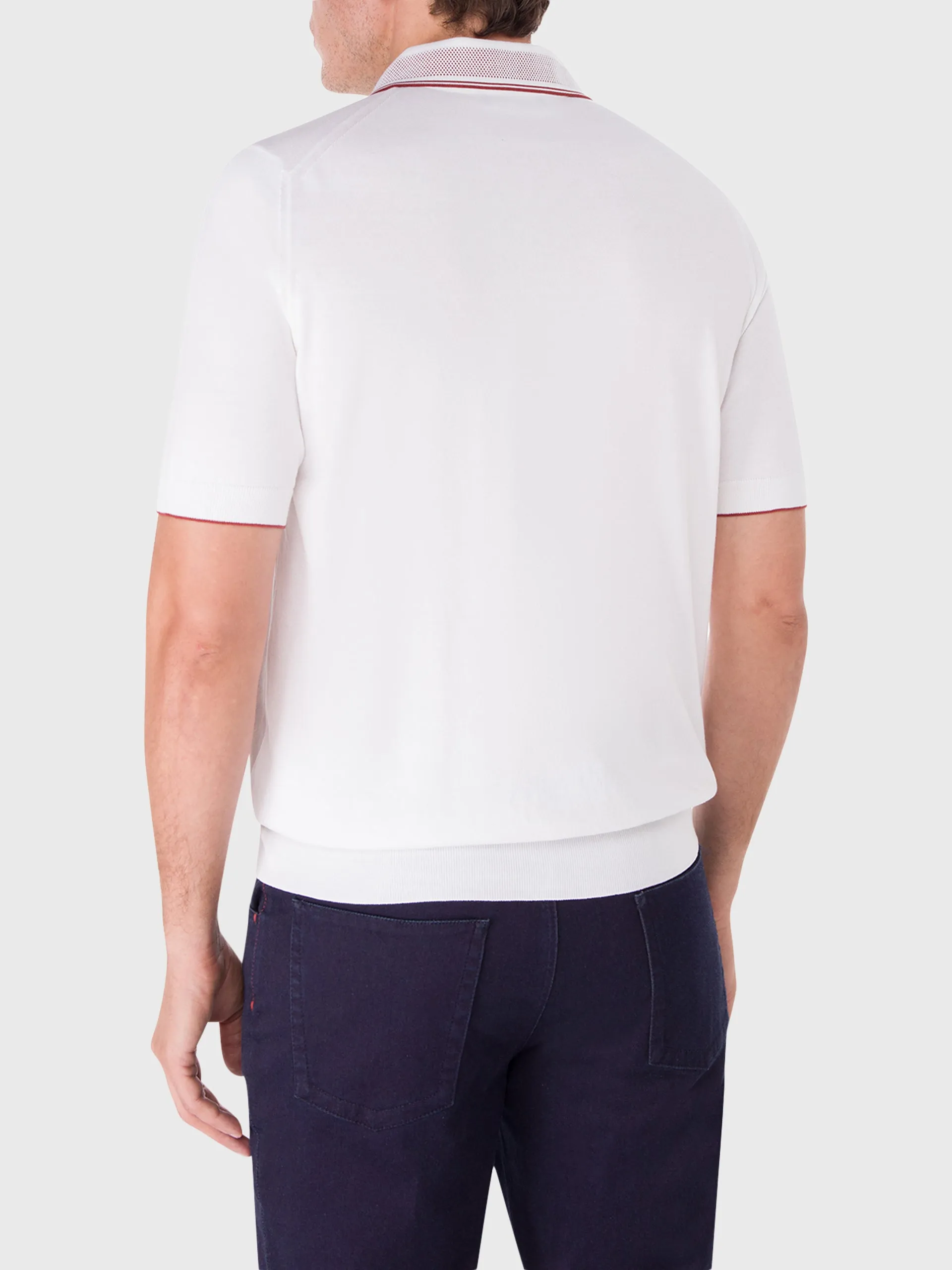 Silk and Cotton Knit Polo Shirt