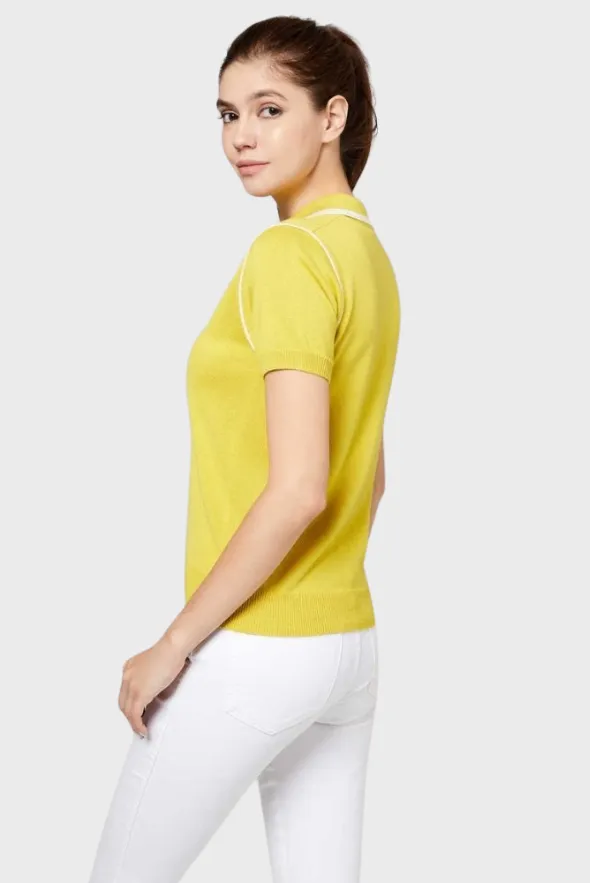 Silk Cashmere Polo T-Shirt