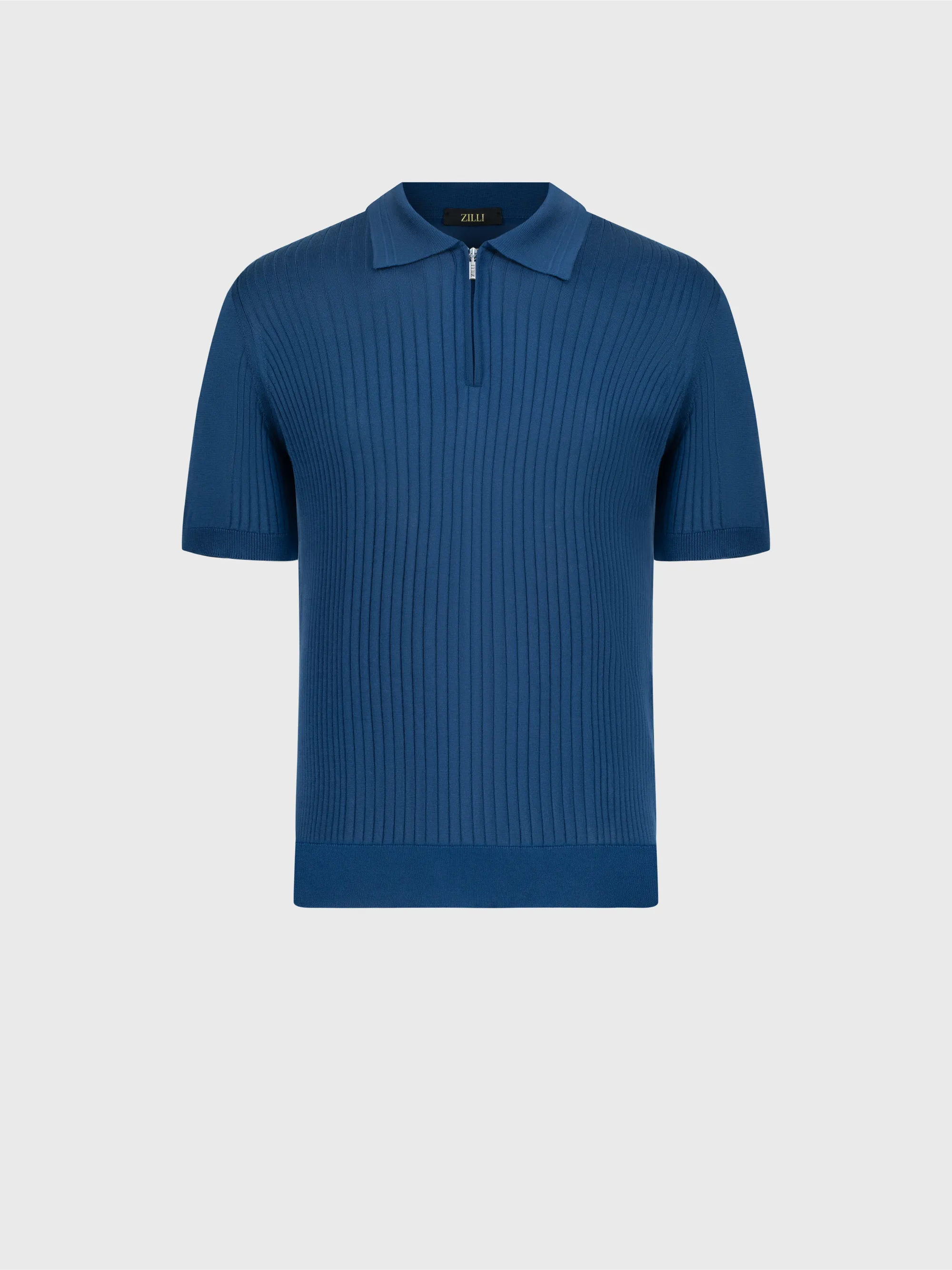 Silk Zipped Polo Shirt