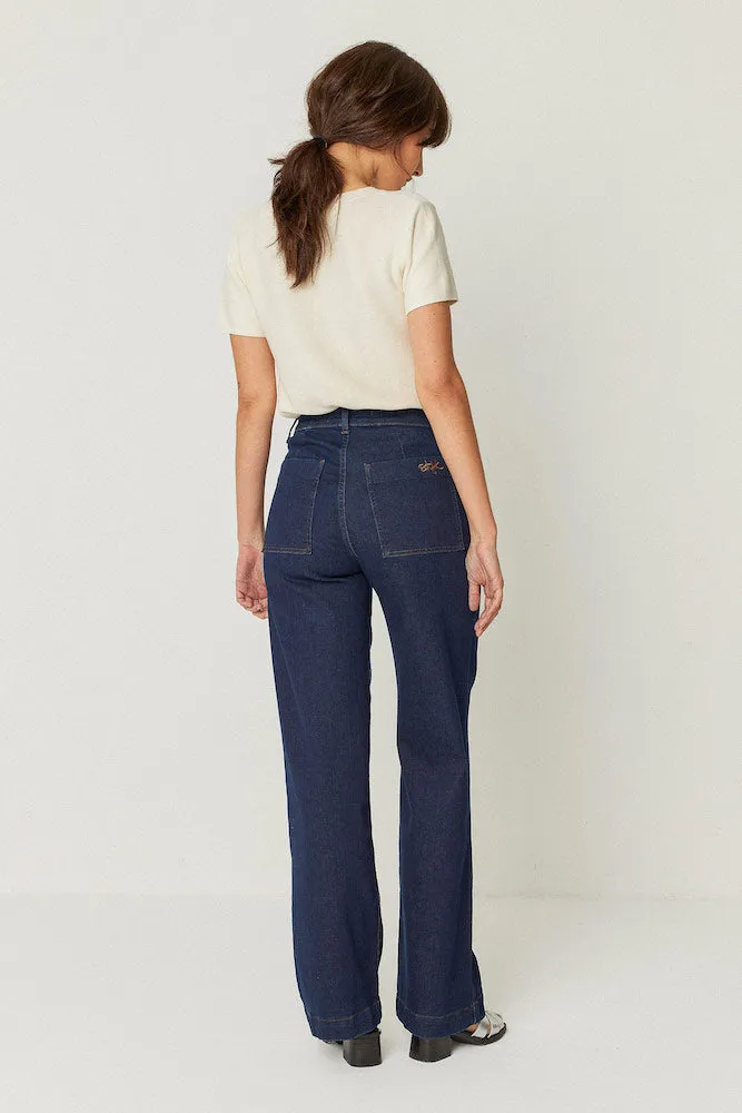 SKFK Ainhize trousers DK dark denim women