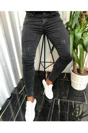 Sneakerjeans Black Ripped Skinny Jeans DBFK