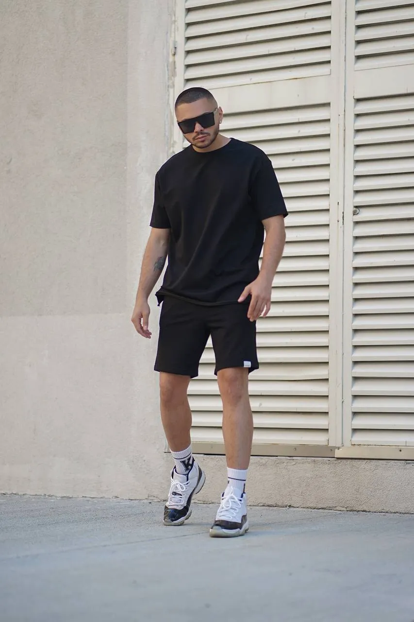 Sneakerjeans Black Shorts Jogger Set ES92