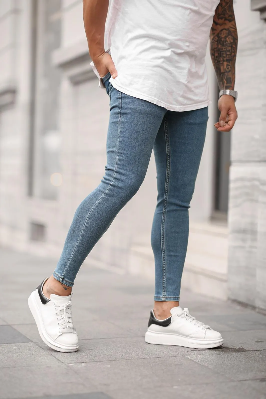 Sneakerjeans Blue Skinny Jeans DP45