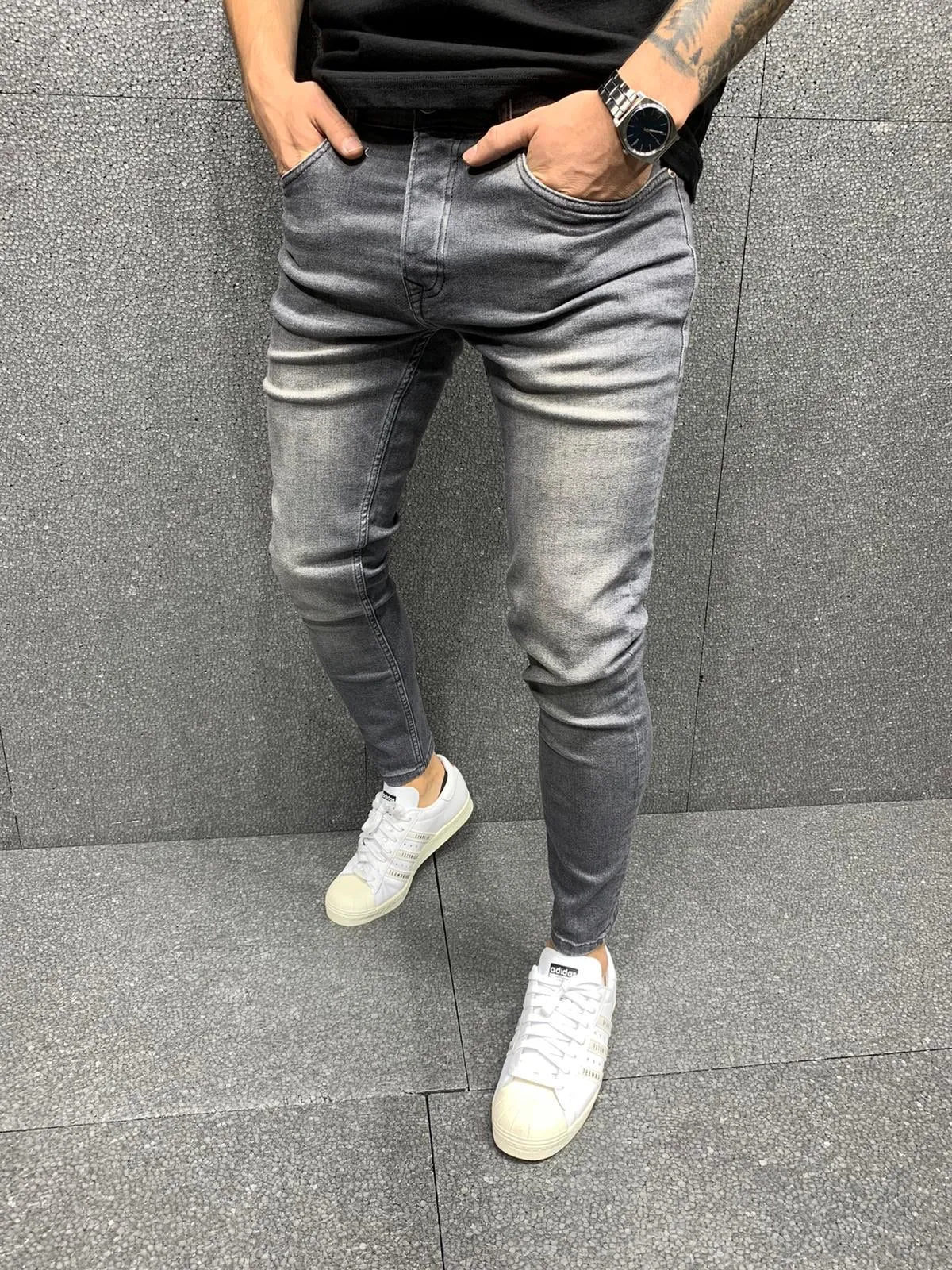 Sneakerjeans Gray Skinny Jeans AY114