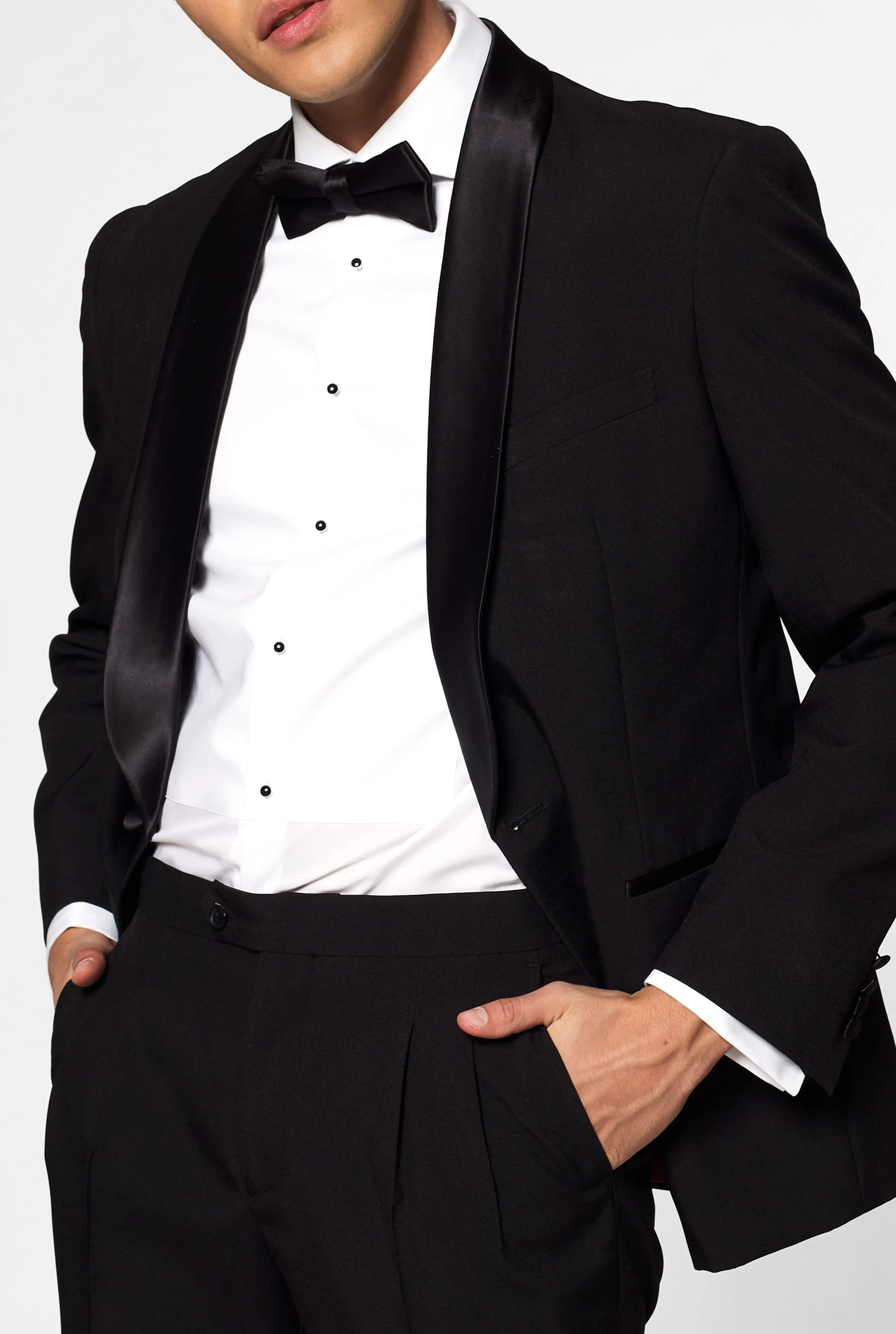 Solid Black Wedding Tux