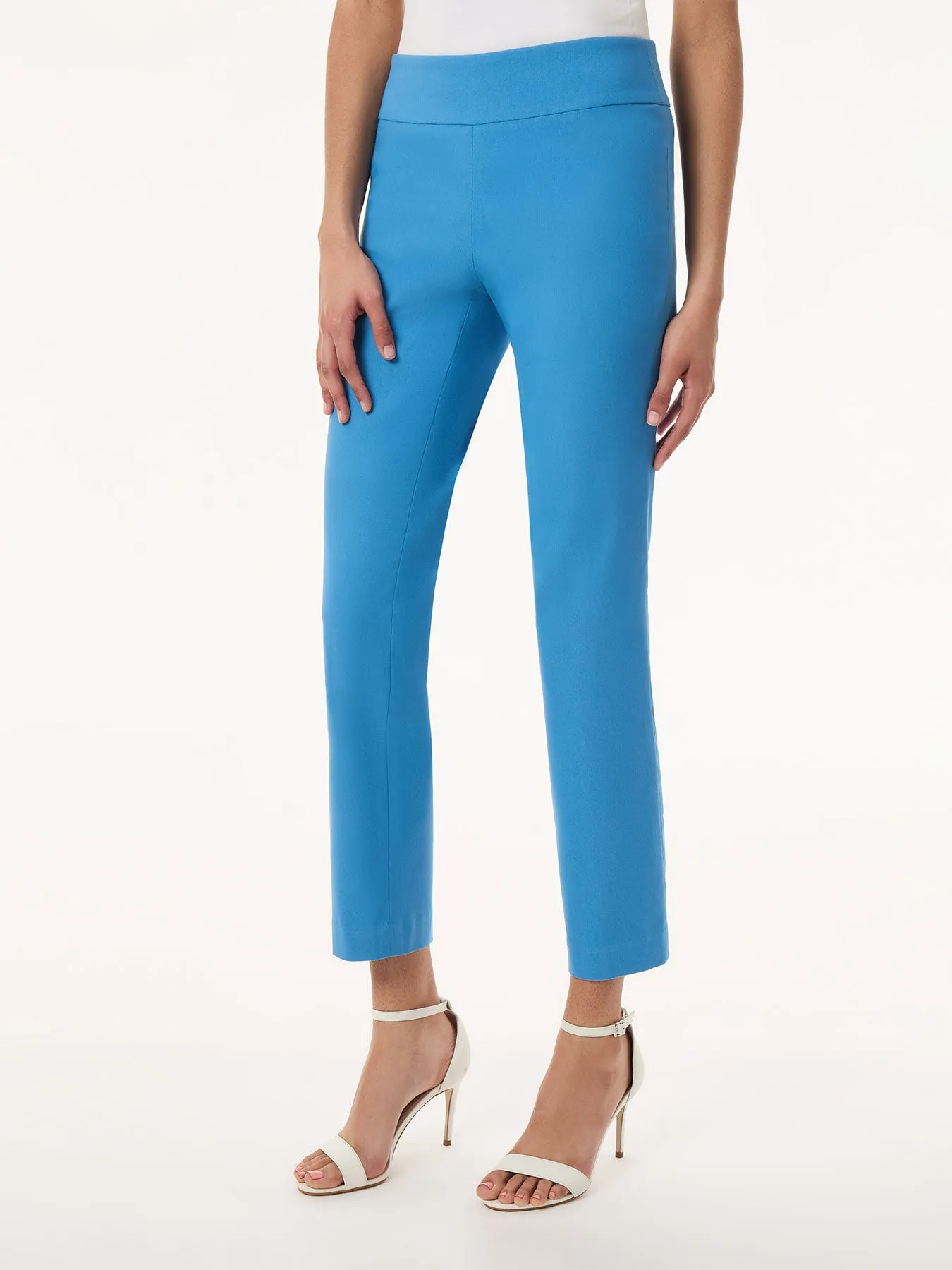 Solid Stretch Pull-On Straight Leg Pant