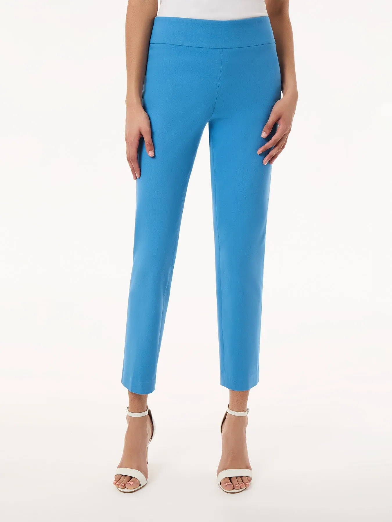 Solid Stretch Pull-On Straight Leg Pant