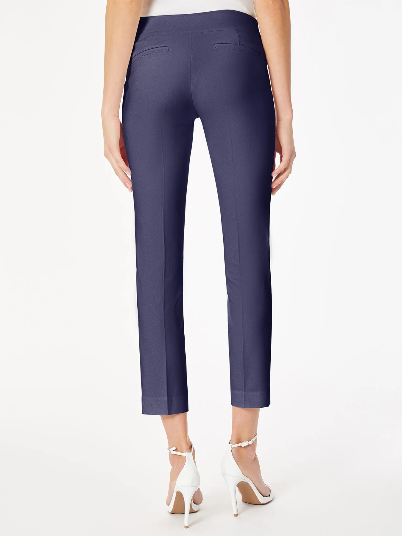 Solid Stretch Pull-on Straight Leg Pant