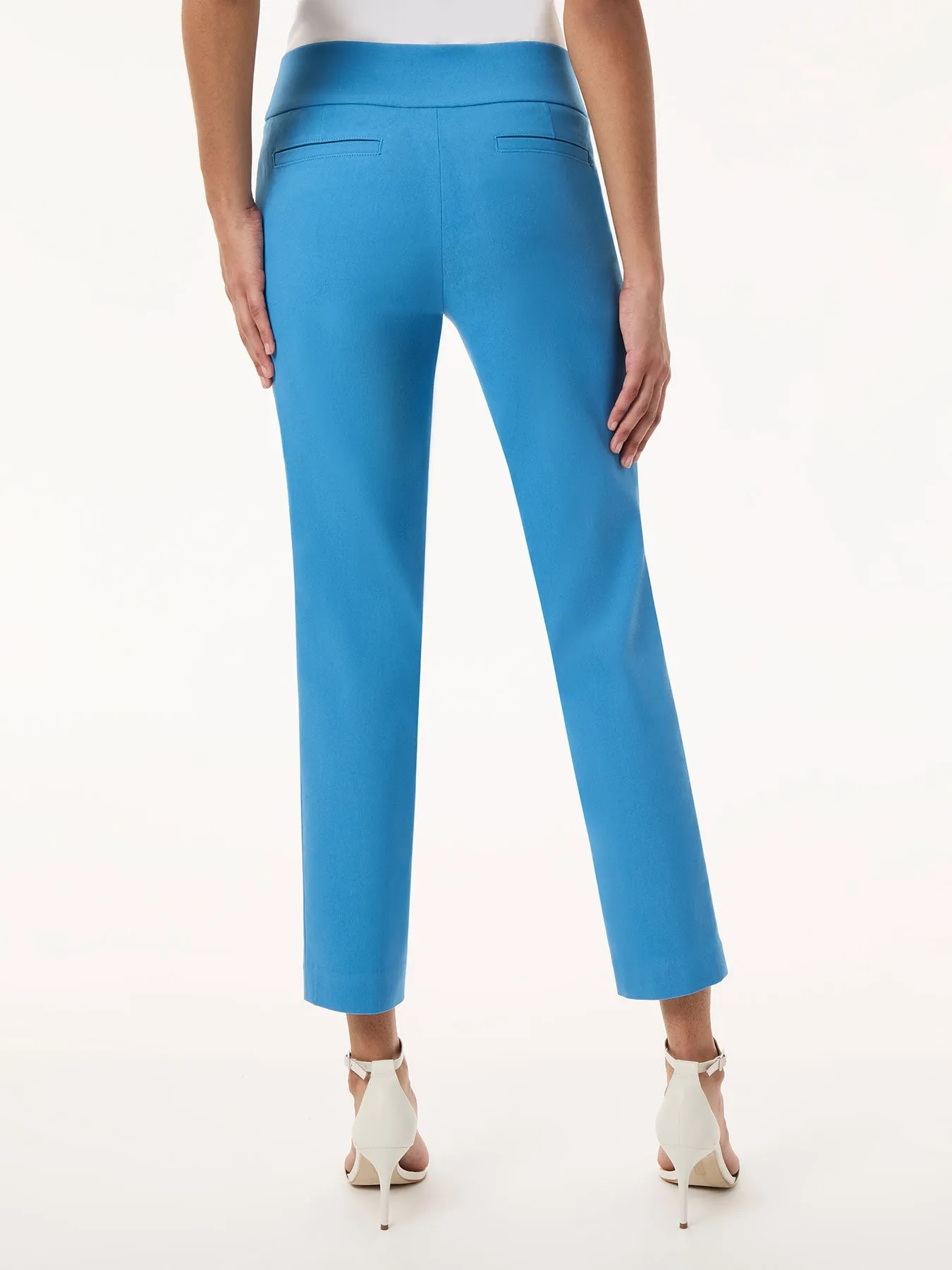 Solid Stretch Pull-On Straight Leg Pant