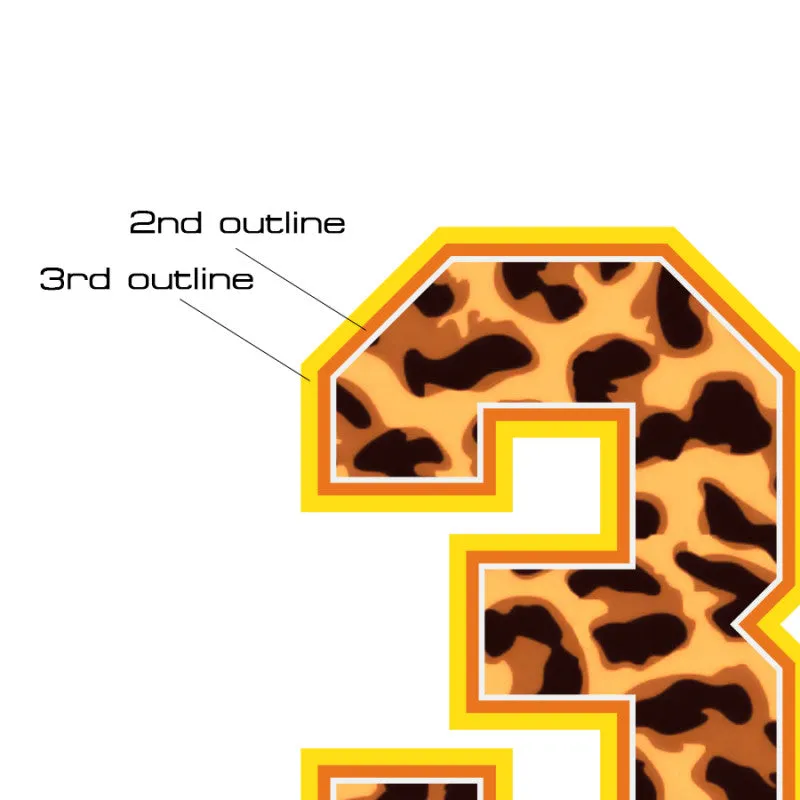 Sports Patterned Number Print and Cut HTV