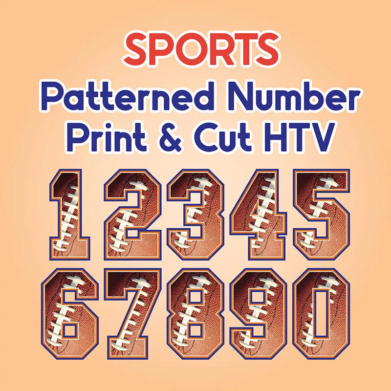 Sports Patterned Number Print and Cut HTV