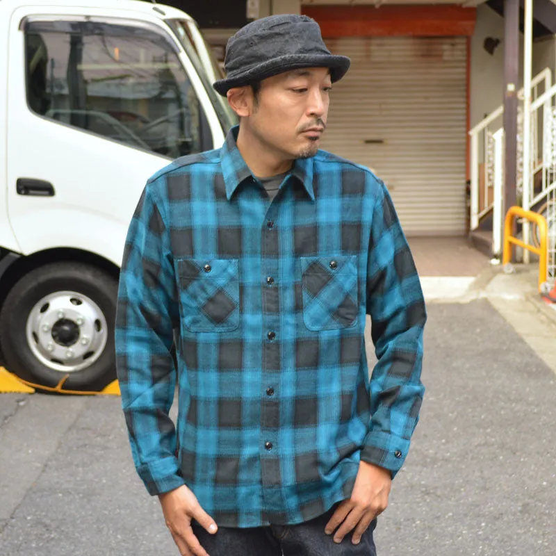 SUGAR CANE "SC29359" TWILL CHECK L/S WORK SHIRT