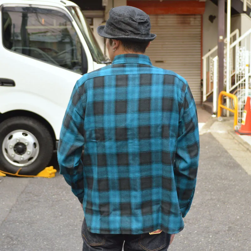 SUGAR CANE "SC29359" TWILL CHECK L/S WORK SHIRT