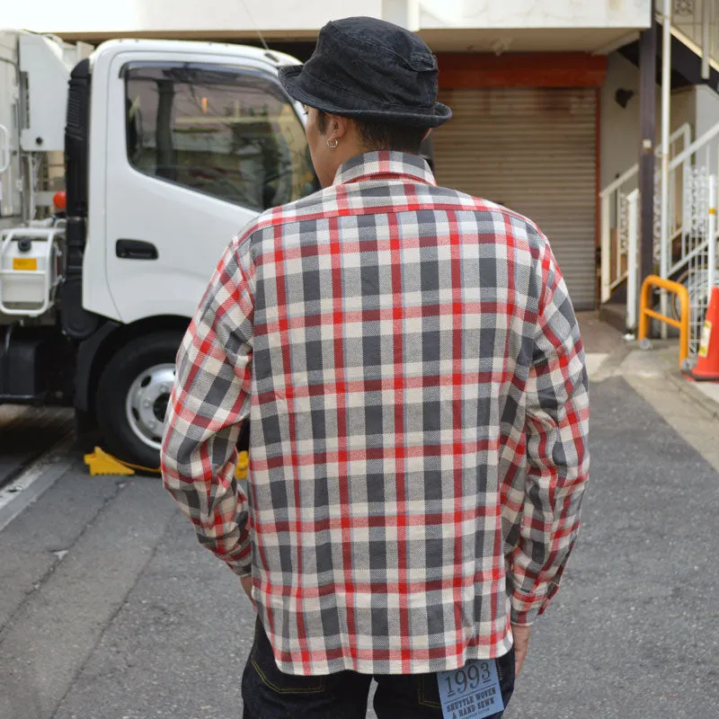 SUGAR CANE "SC29361" TWILL CHECK L/S WORK SHIRT