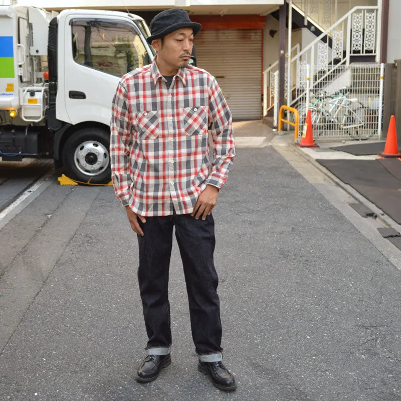 SUGAR CANE "SC29361" TWILL CHECK L/S WORK SHIRT