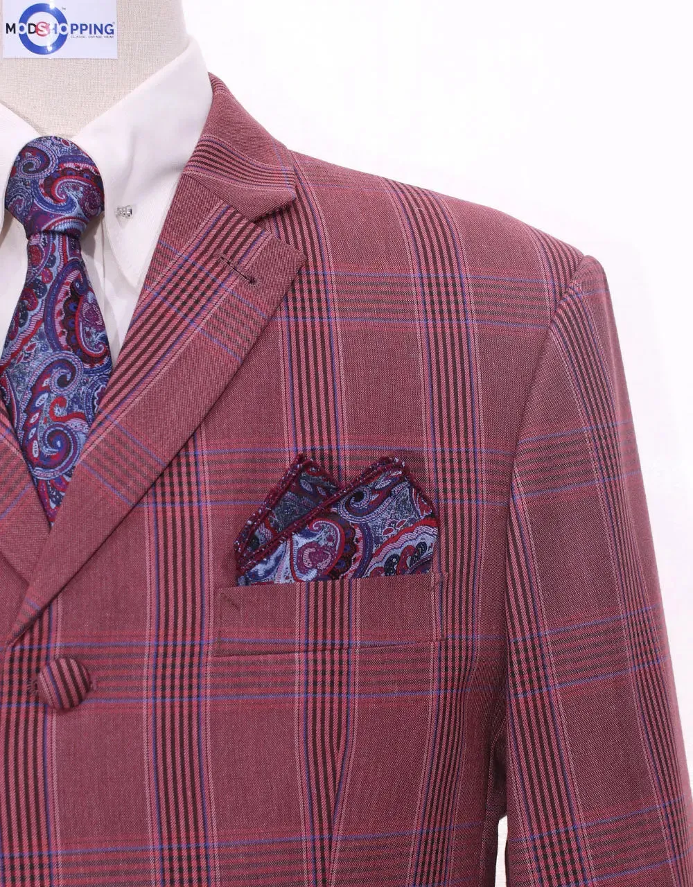 Suit Package | Burnt Brick Prince Of Wales Check Suit