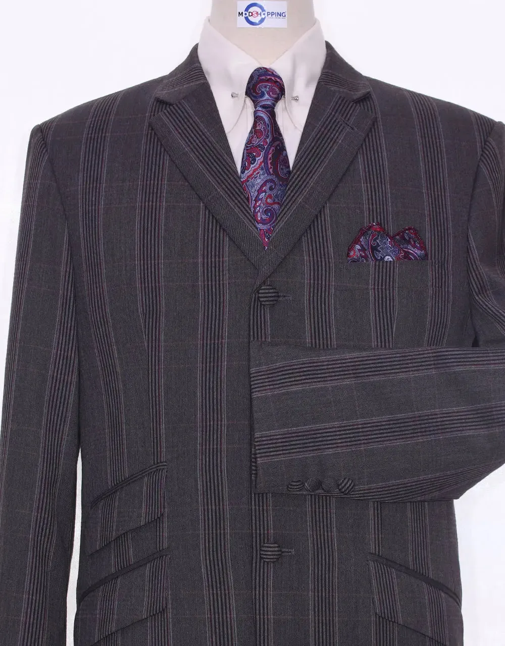 Suit Package | Charcoal Grey Prince Of Wales Check Suit