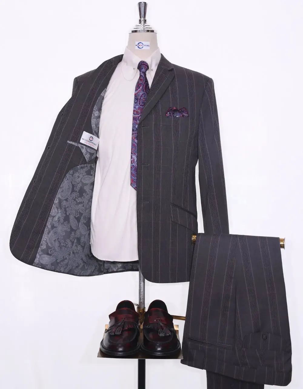 Suit Package | Charcoal Grey Prince Of Wales Check Suit