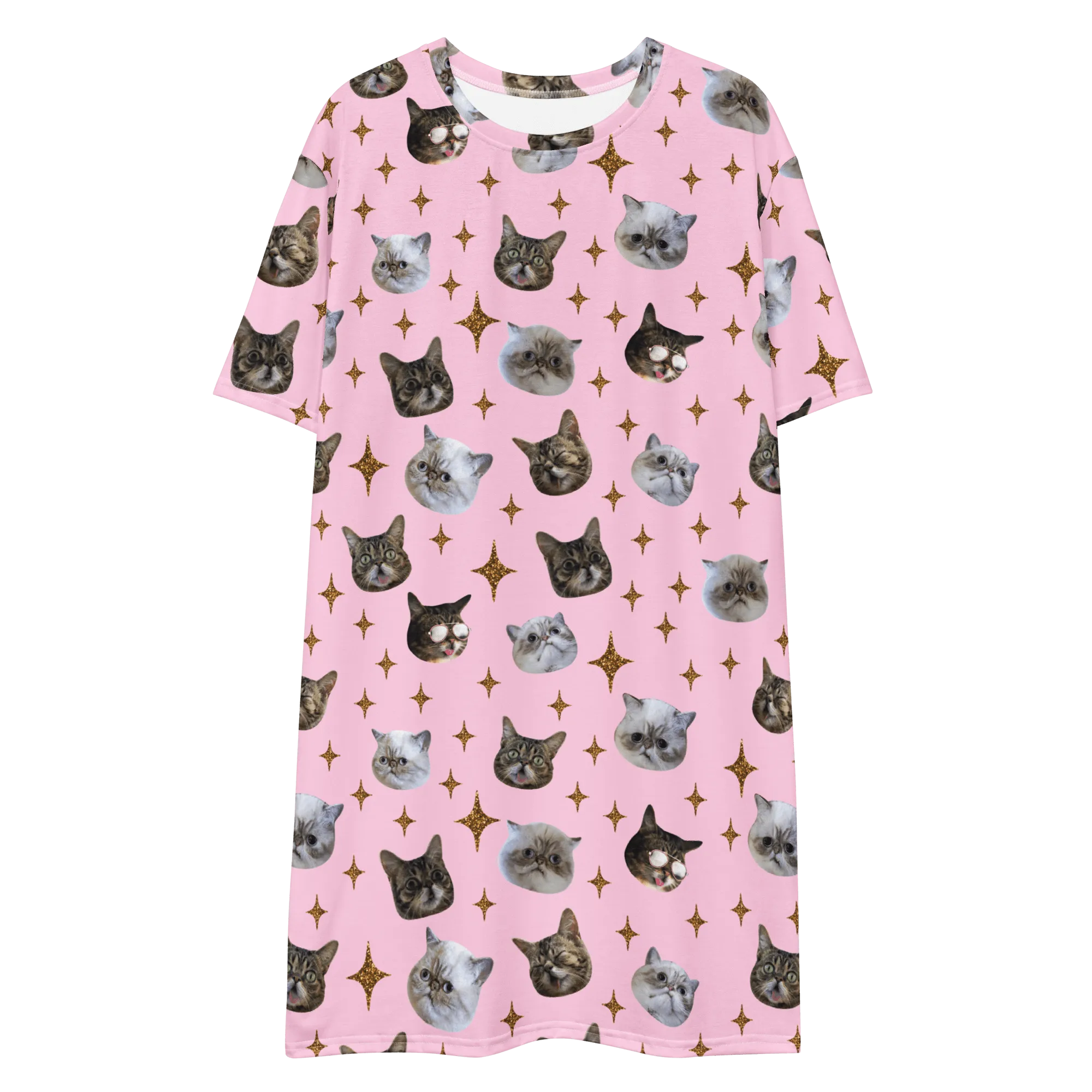 T-Shirt Dress/Nightie - BUB   Marbles Sparkle - Pink