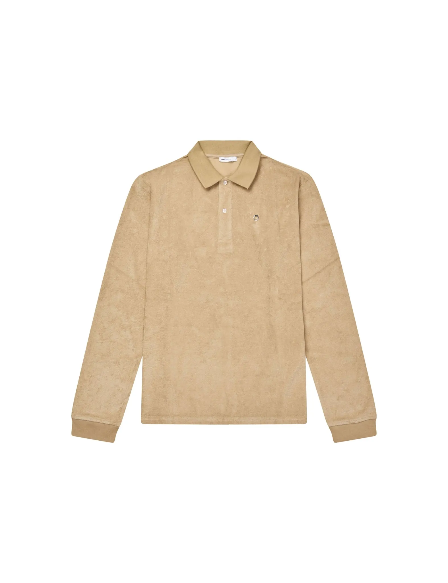 Terrycloth Polo Shirt — Biscuit