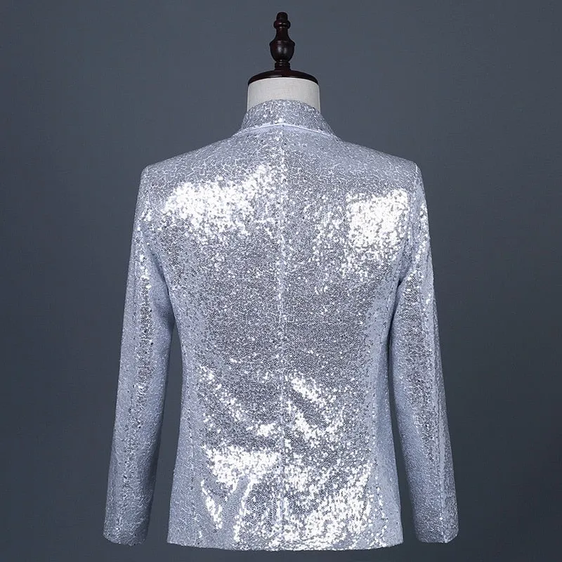 The Francesco Slim Fit Sequin Blazer Suit Jacket