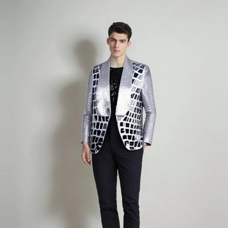 The Francesco Slim Fit Sequin Blazer Suit Jacket