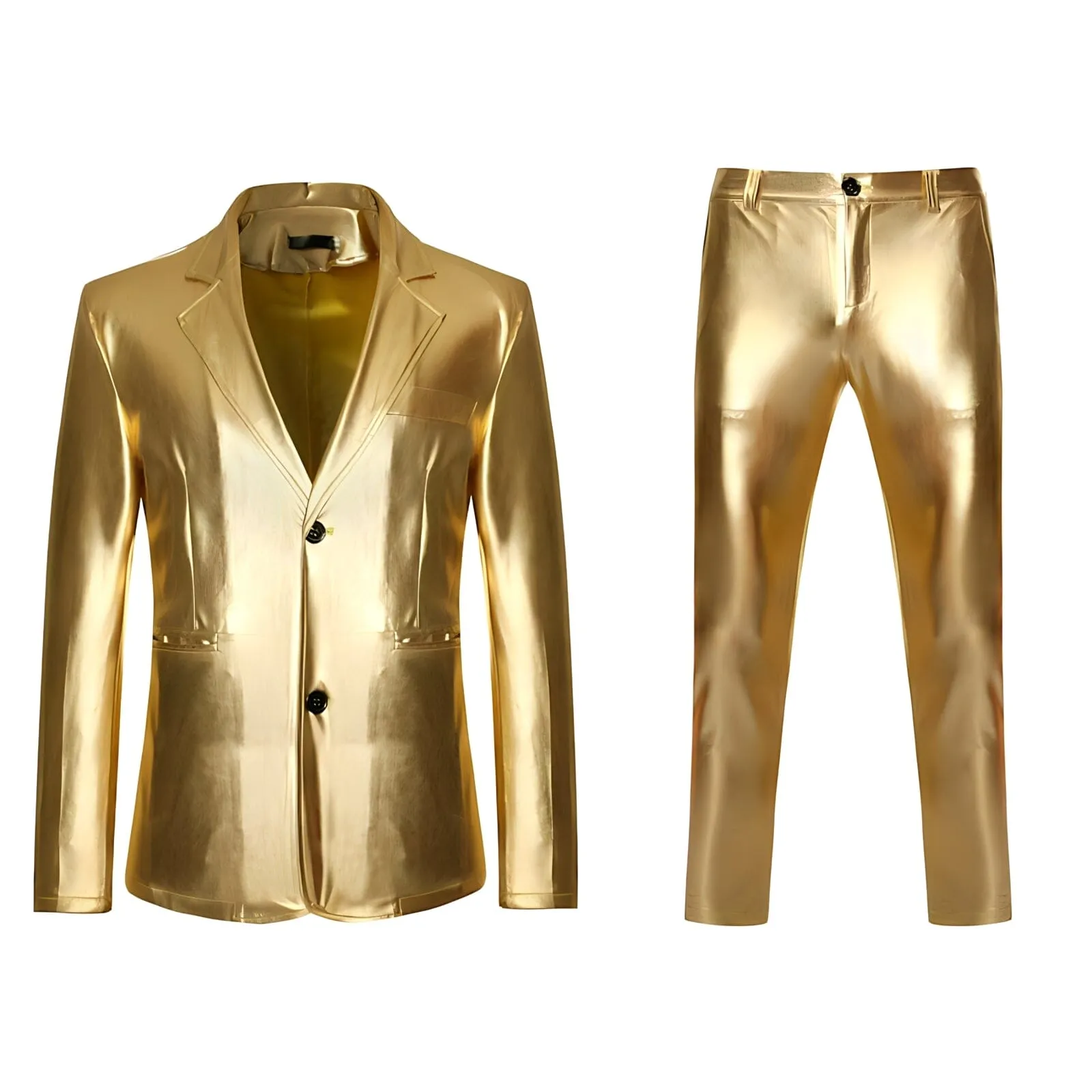 The Manchester Metallic High Gloss Slim Fit Two-Piece Suit - Multiple Colors