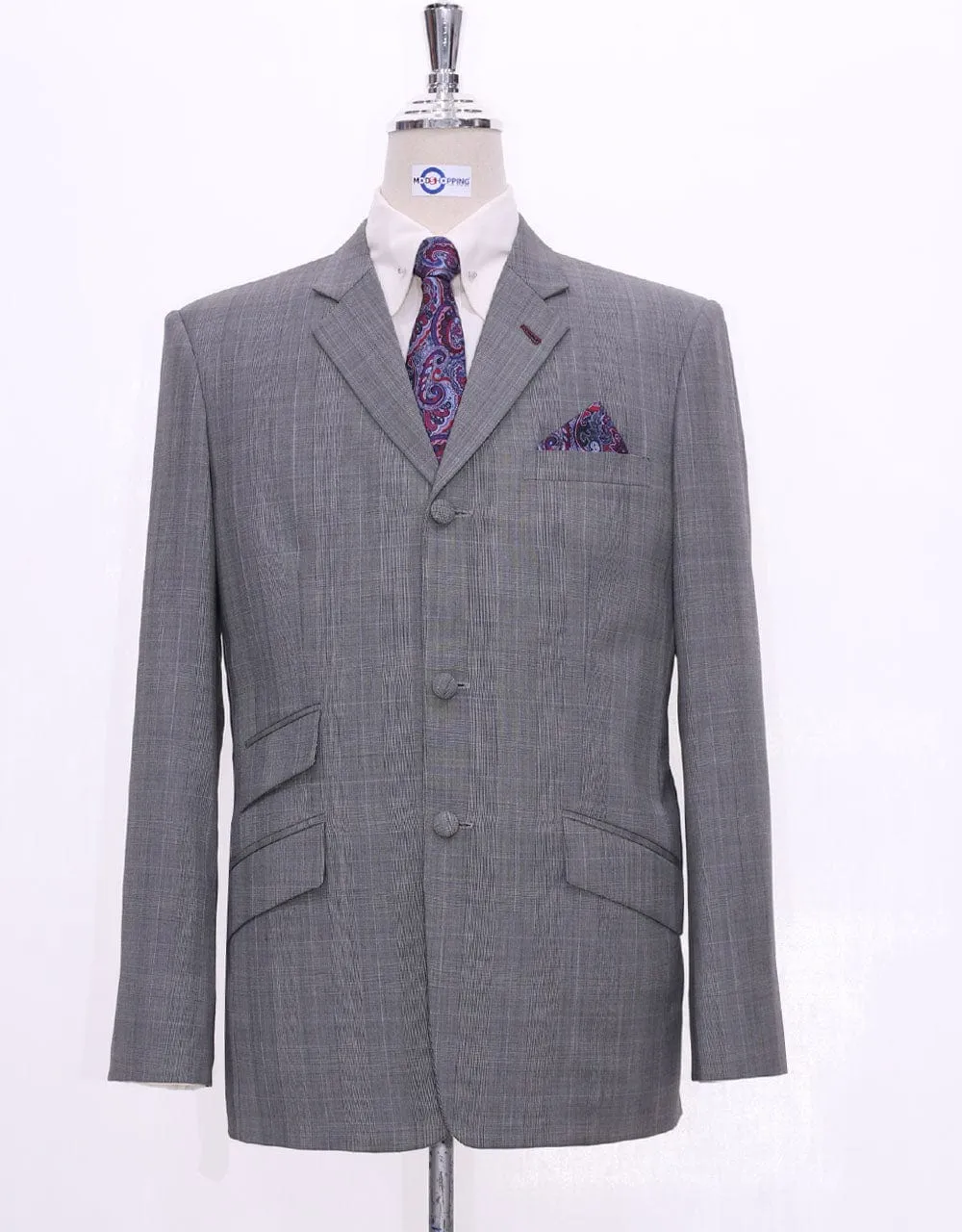 This Only Suit | Grey Glen Plaid Suit Jacket size 38R Trouser size 32 Inside leg 32